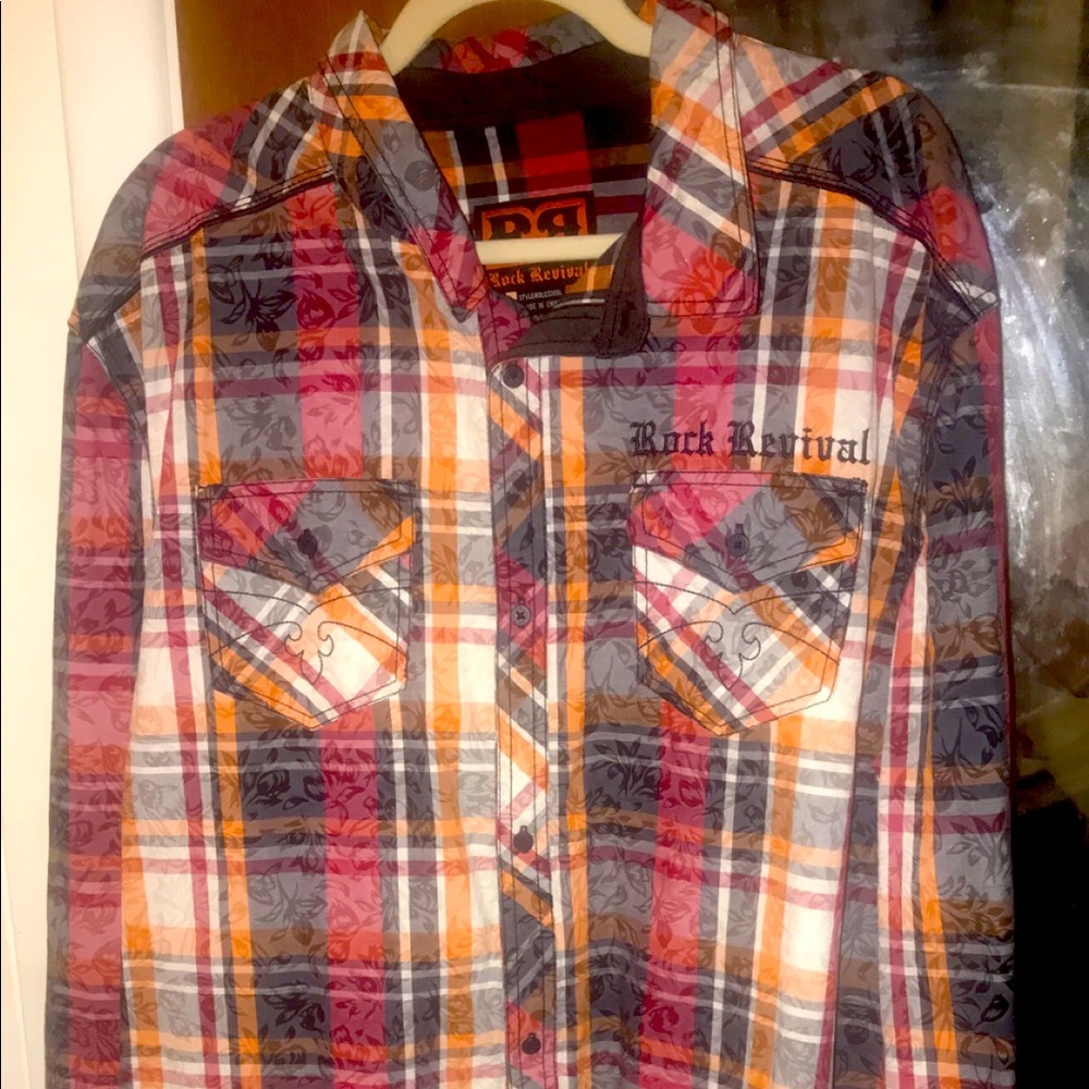 Xxl rock revival men’s flannel